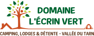 Logo of the campsite in Aveyron, the Écrin Vert